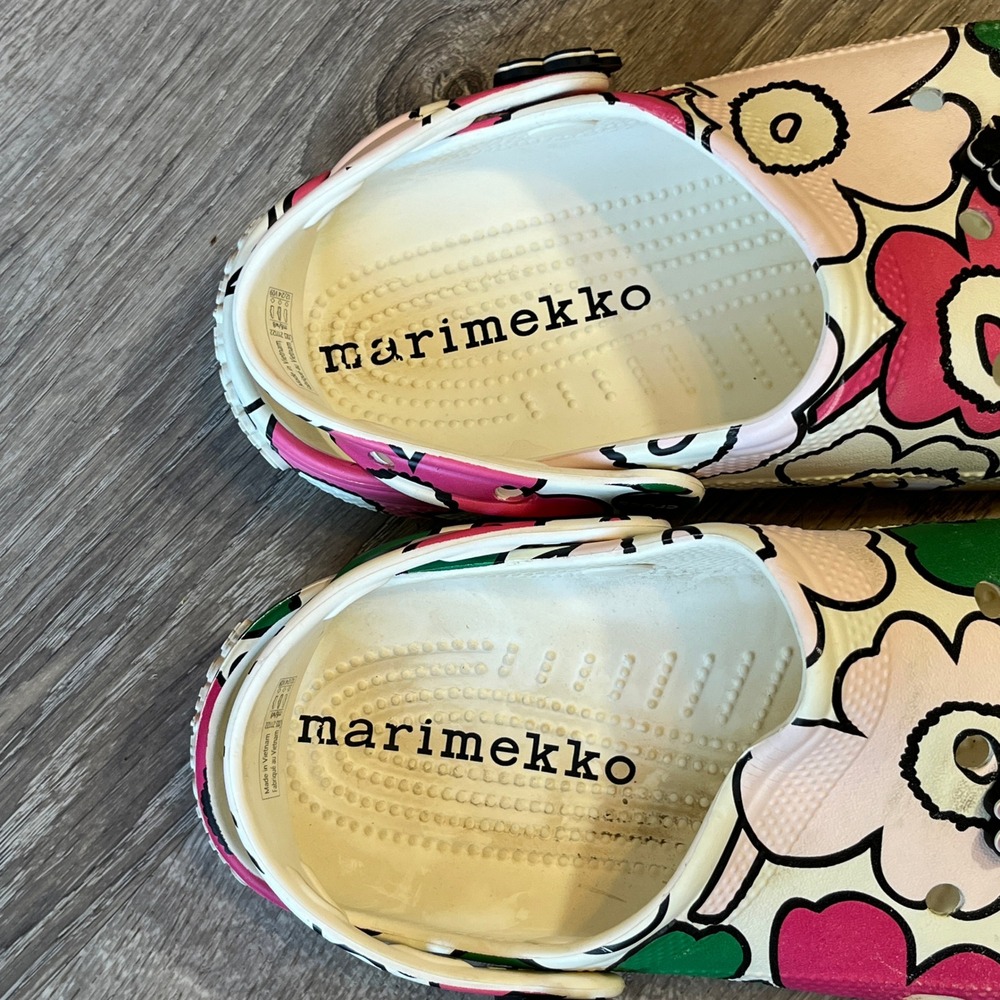 Marimekko x Crocs Classic Clog Unikko Floral Pink Green White Womens 8 Mens 6 - Picture 2 of 8